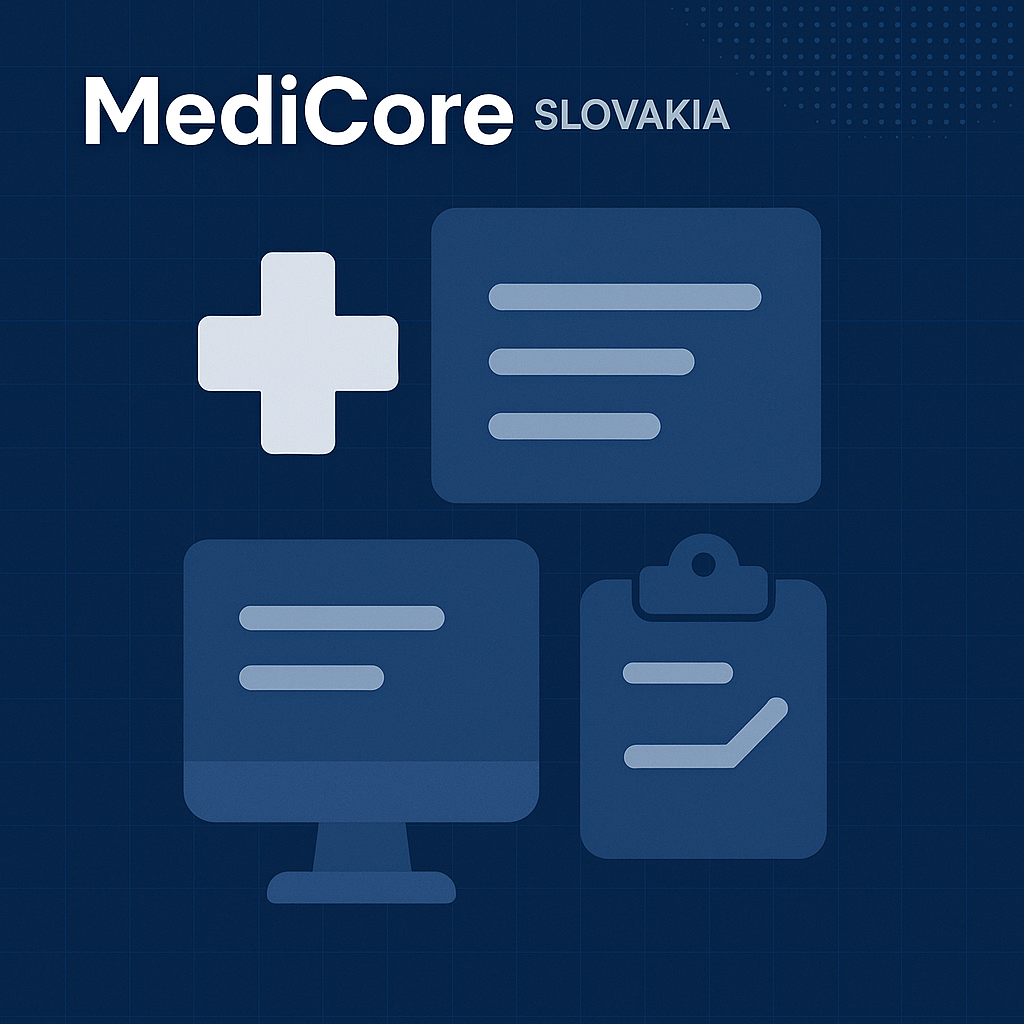 Рабочий стол системы автоматизации MediCore Slovakia для клиники